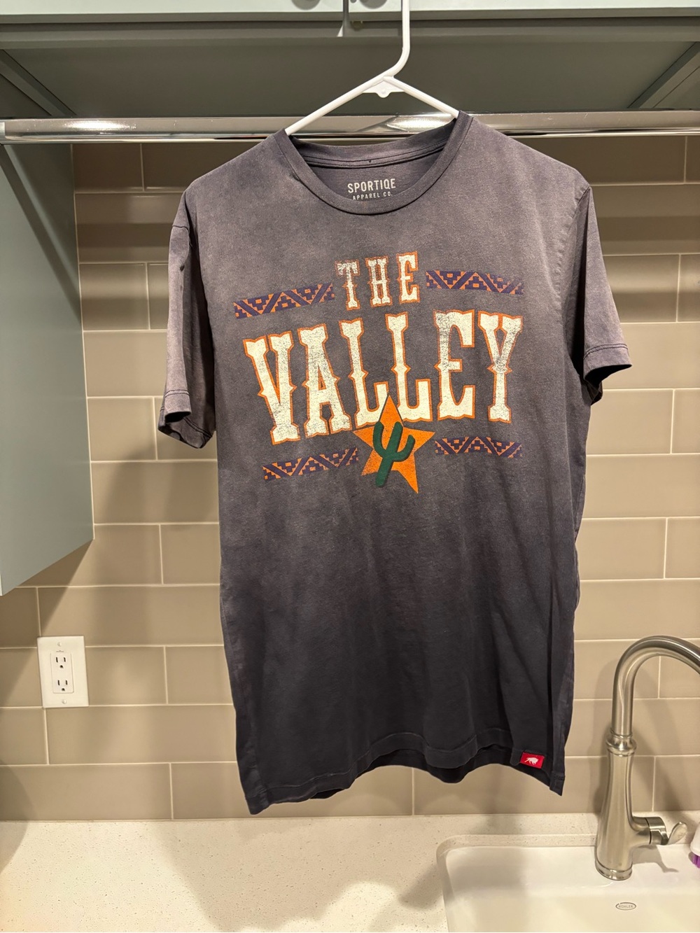 Phoenix Suns The Valley Arizona Faded Grey Sportiqe Tee Size M